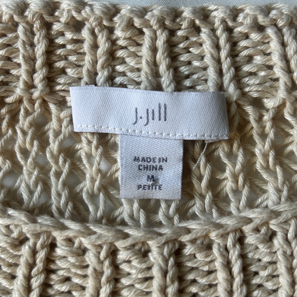 J. Jill linen/cotton blend open weave sweater - Picture 3 of 5